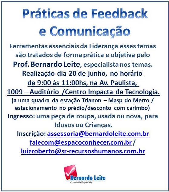 PRÁTICAS DE FEEDBACK & COMUNICAÇÃO